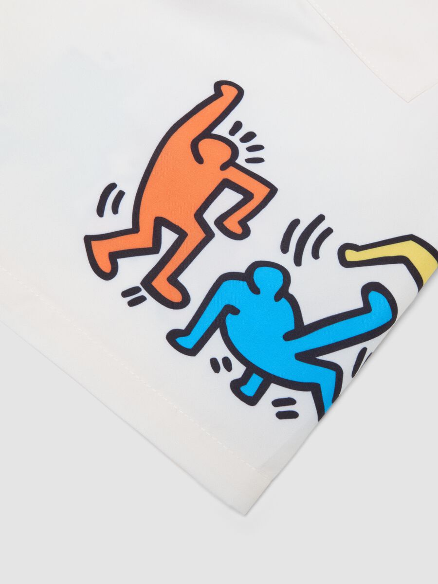 White beach boxers with Keith Haring prints_5
