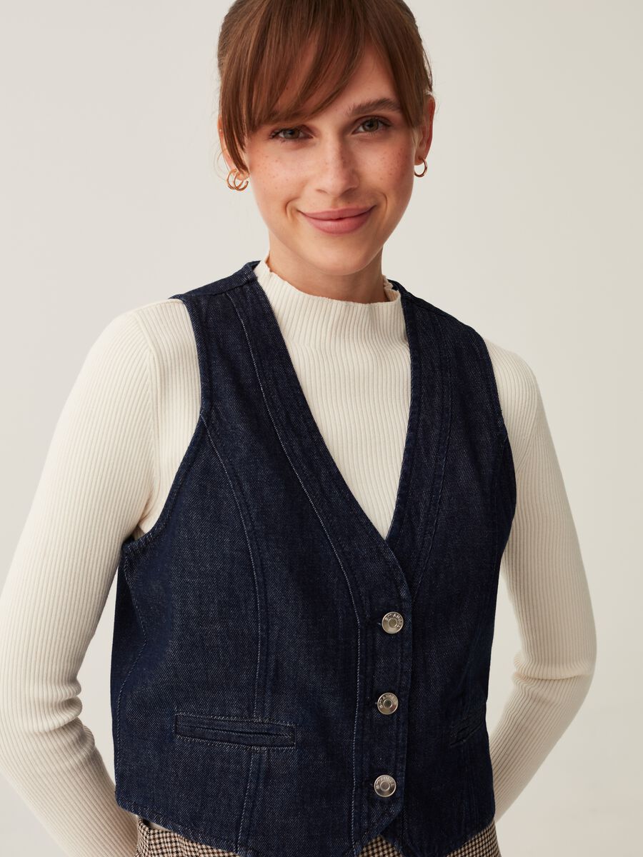 Gilet in denim_1