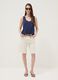 Blue stretch viscose vest top_1
