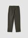 Pantaloni verdi in cotone elasticizzato regular fit_2