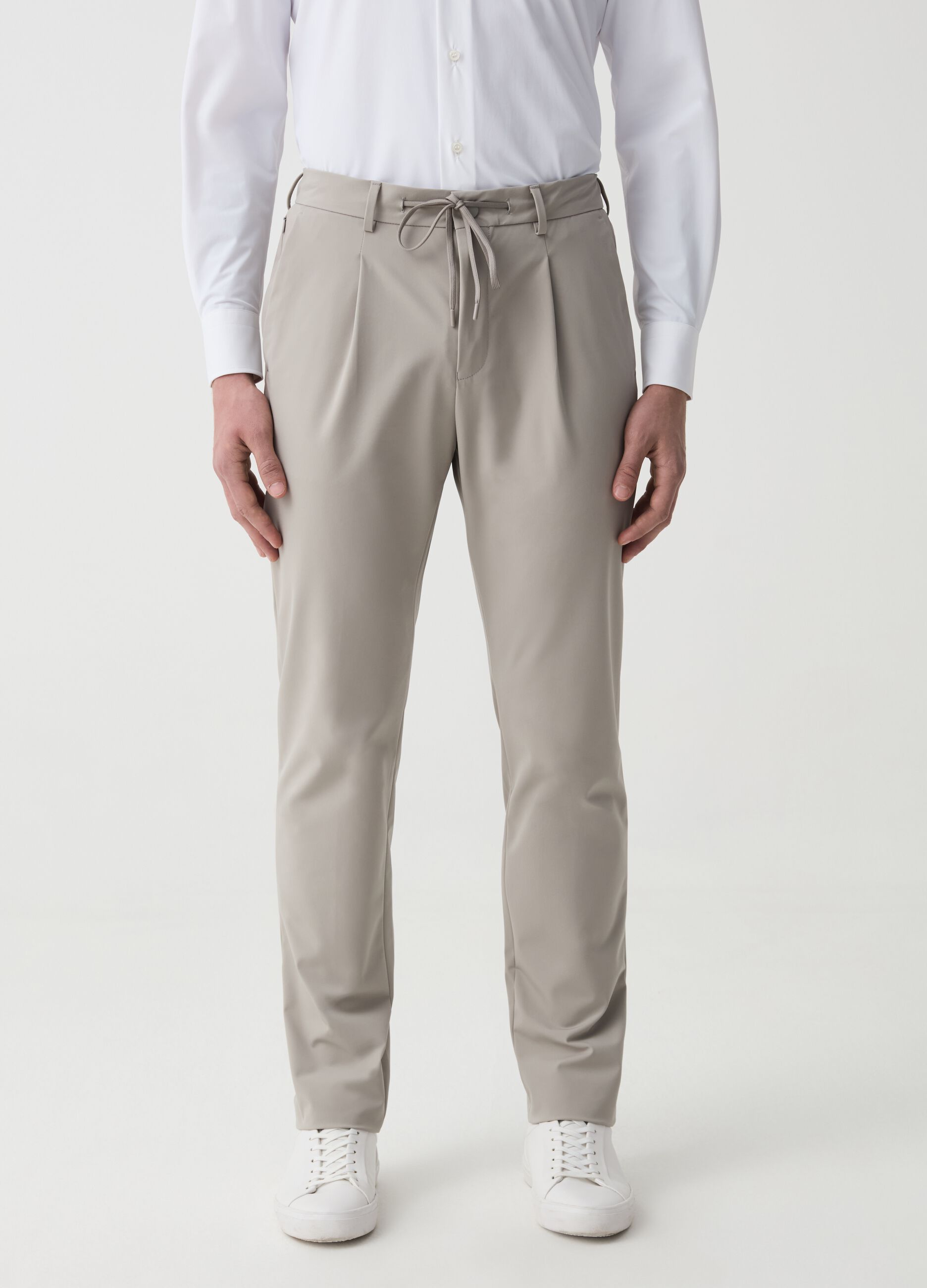 Pantalone slim fit stretch con coulisse OVS Tech