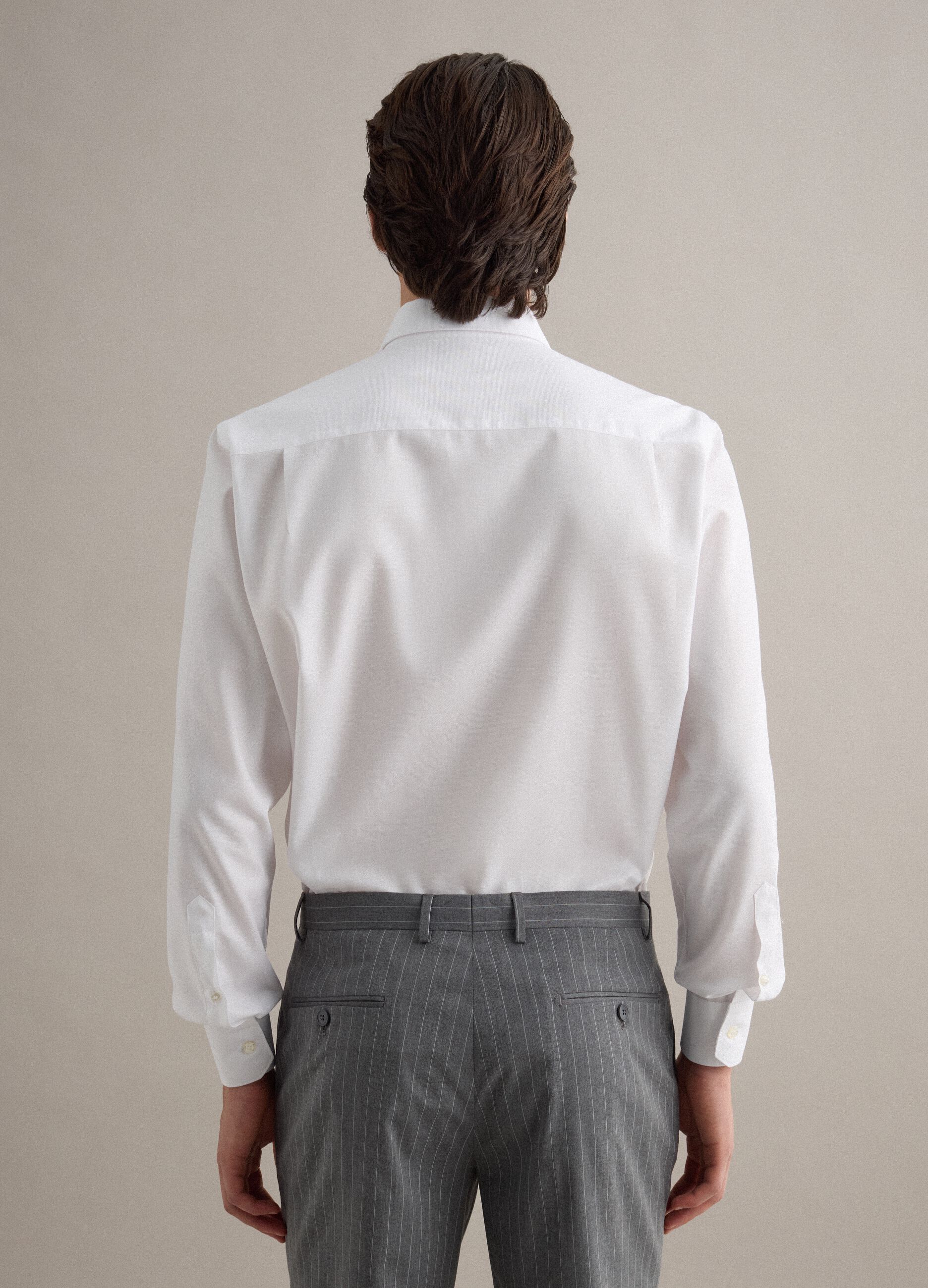 White pure cotton regular fit easy iron shirt
