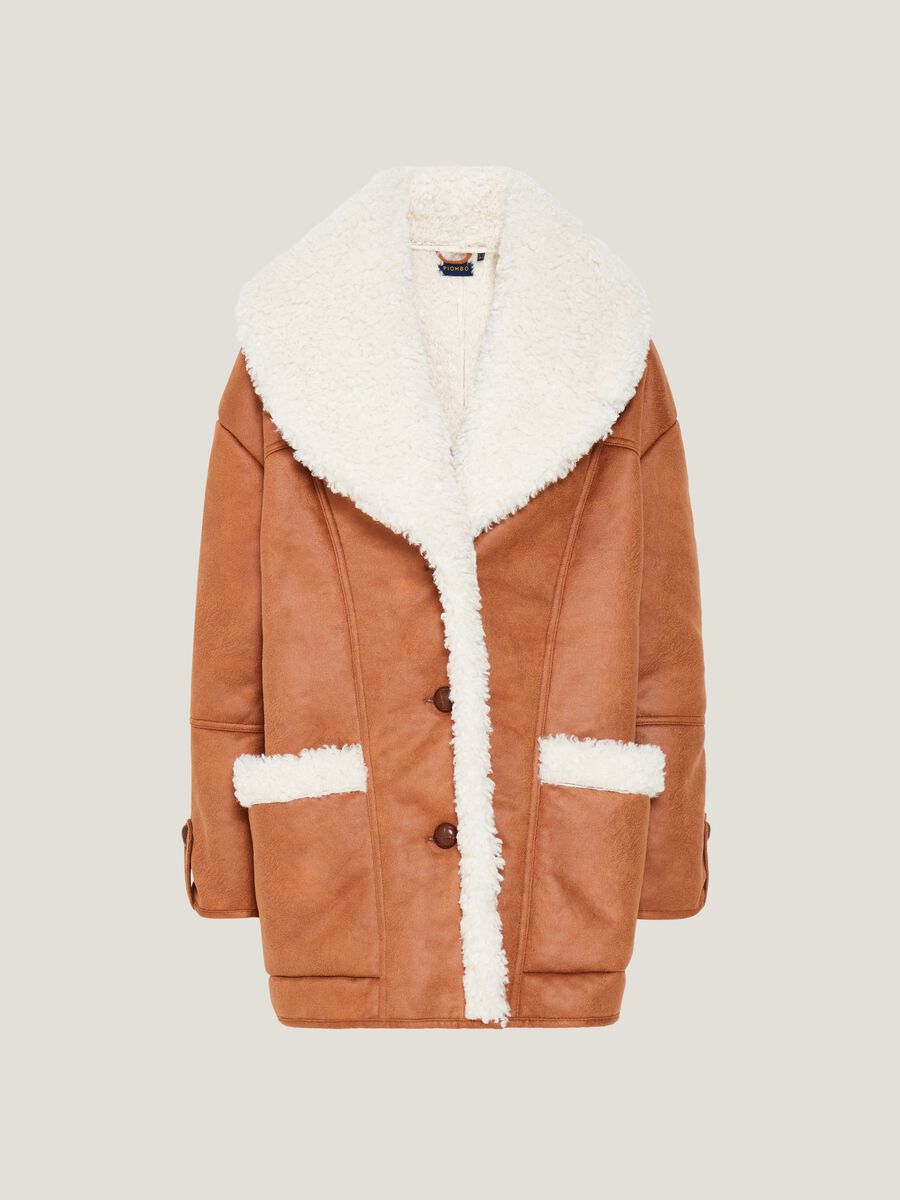 Eco montone oversize con interno in sherpa_3
