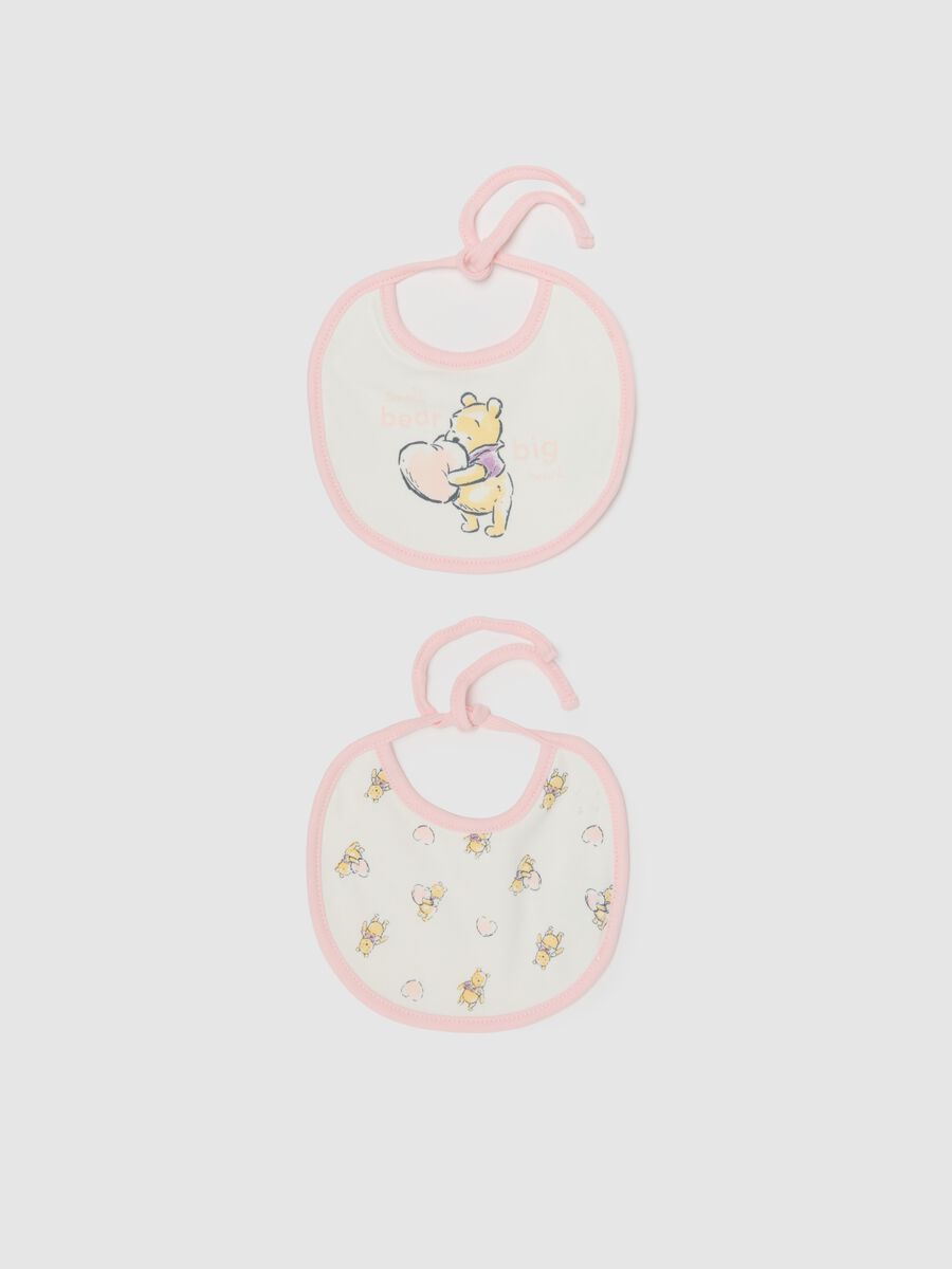 Baby girl's white pure cotton bib set_0