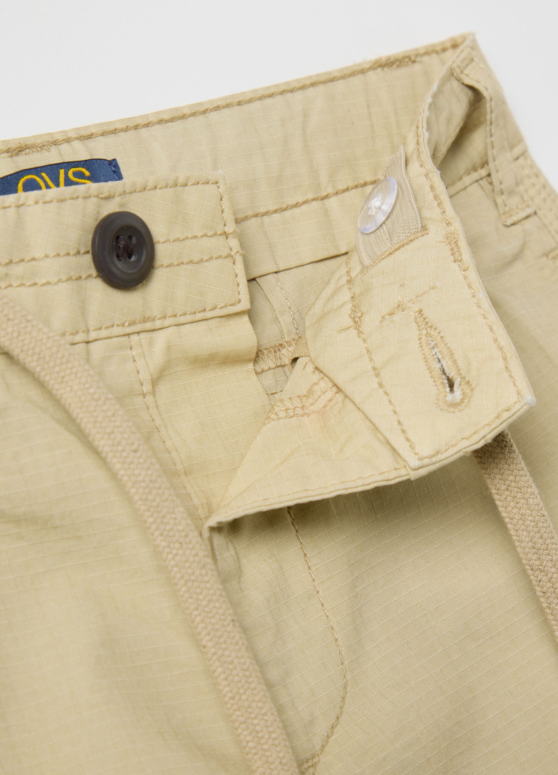Beige cargo shorts in pure cotton by OVS Kids