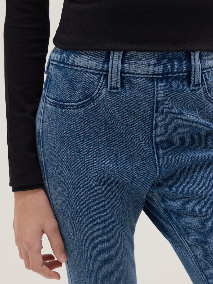 Jeans in denim blu flare fit per ragazza_2