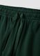 Green cotton-blend jogger shorts with drawstring, relaxed fit_5