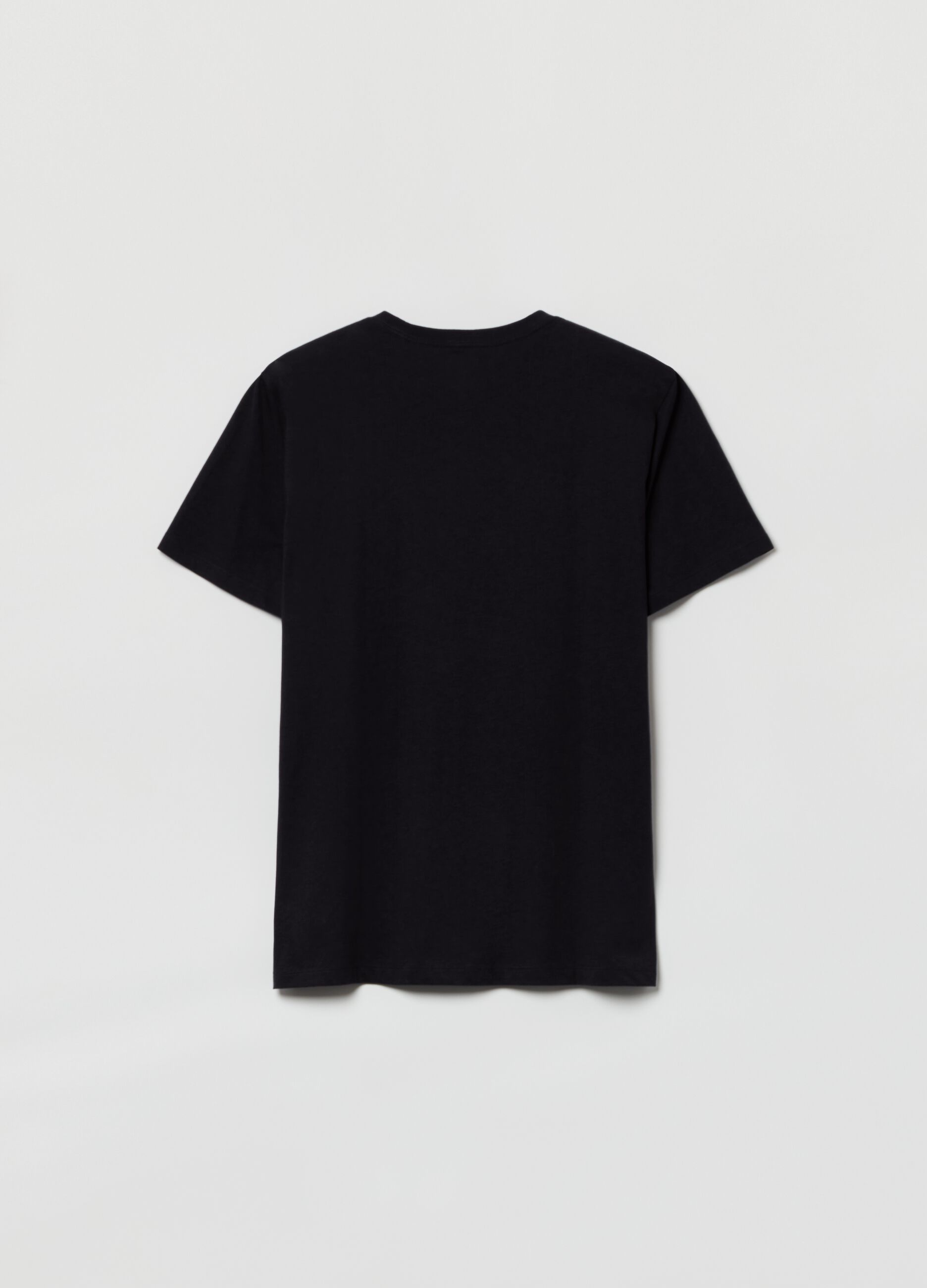 T-shirt in cotone con ricamo logo
