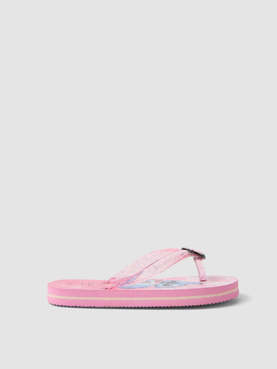 Pink Stitch print flip-flops_0
