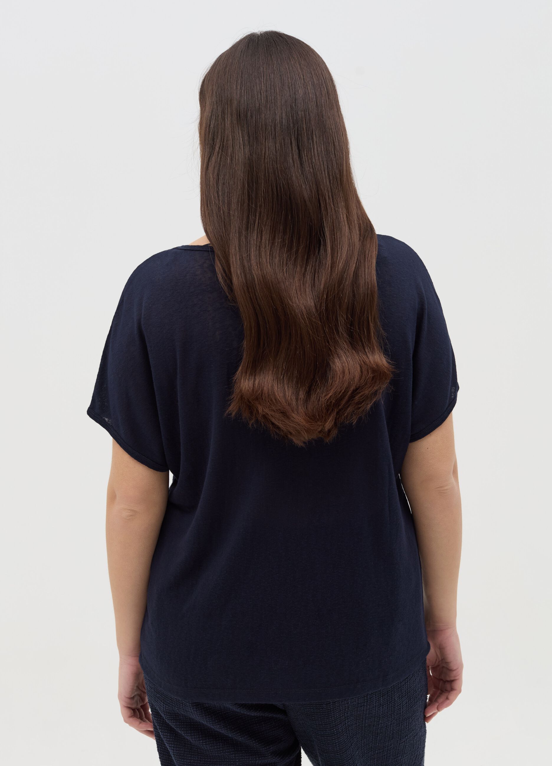 Curvy T-shirt in viscose blend