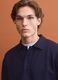 Felpa blu in tessuto elasticizzato con collo polo relaxed fit_2
