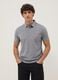 Grey short-sleeved polo shirt in pure cotton_2