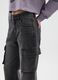 Girls' black pure cotton relaxed fit trousers_2