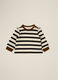 Black and White Striped Long Sleeve Shirt_0