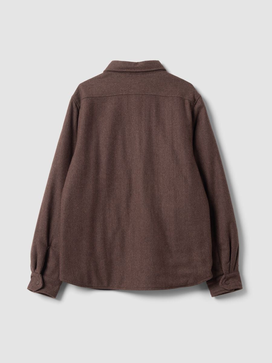 Brown wool-viscose blend shacket_6