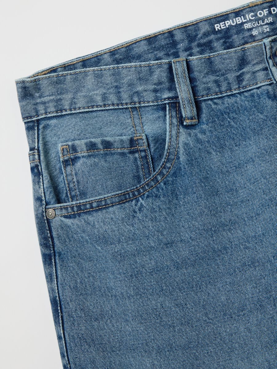 Pure Cotton Denim Regular Fit Jeans_5