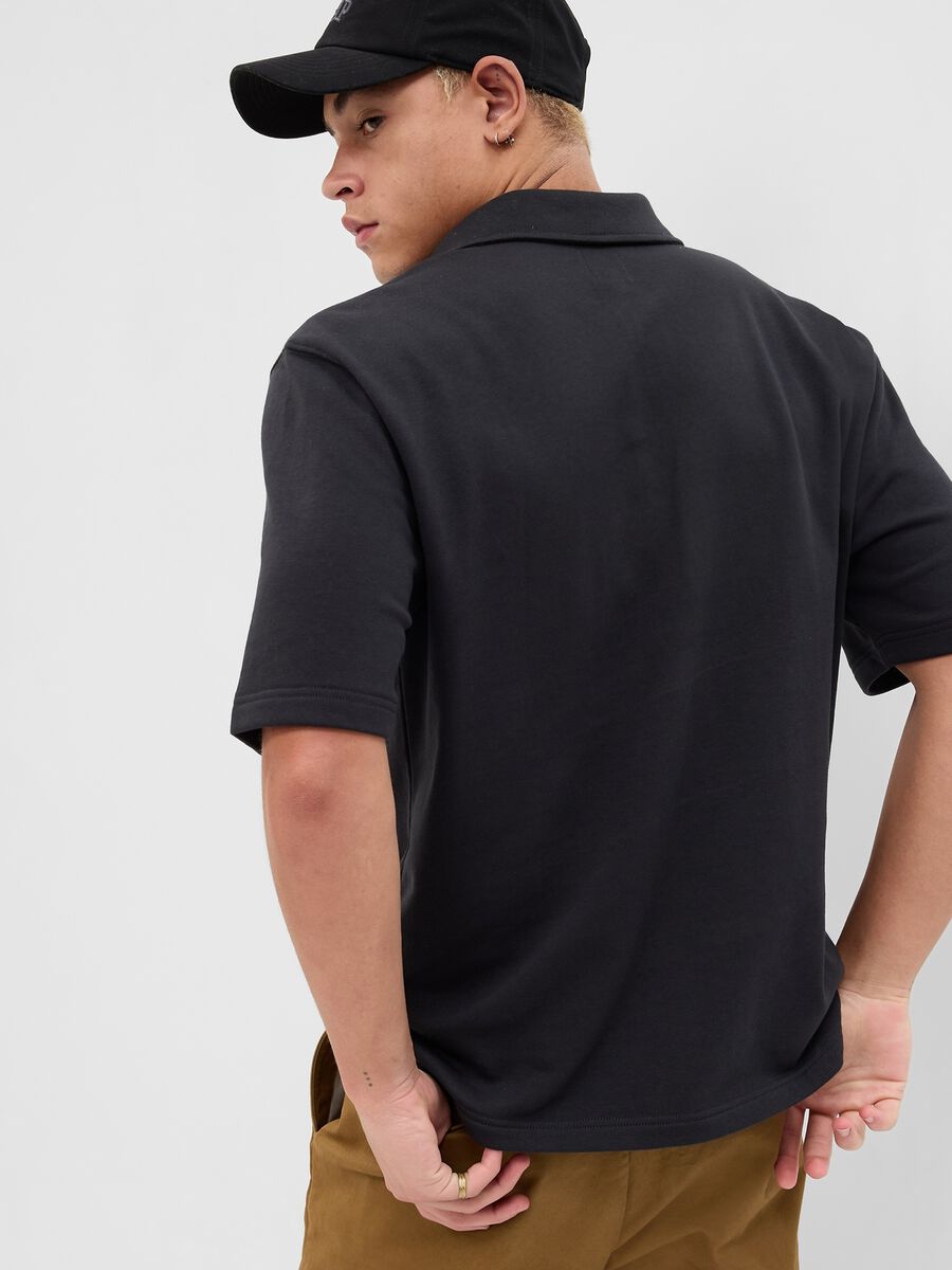French terry polo shirt_1