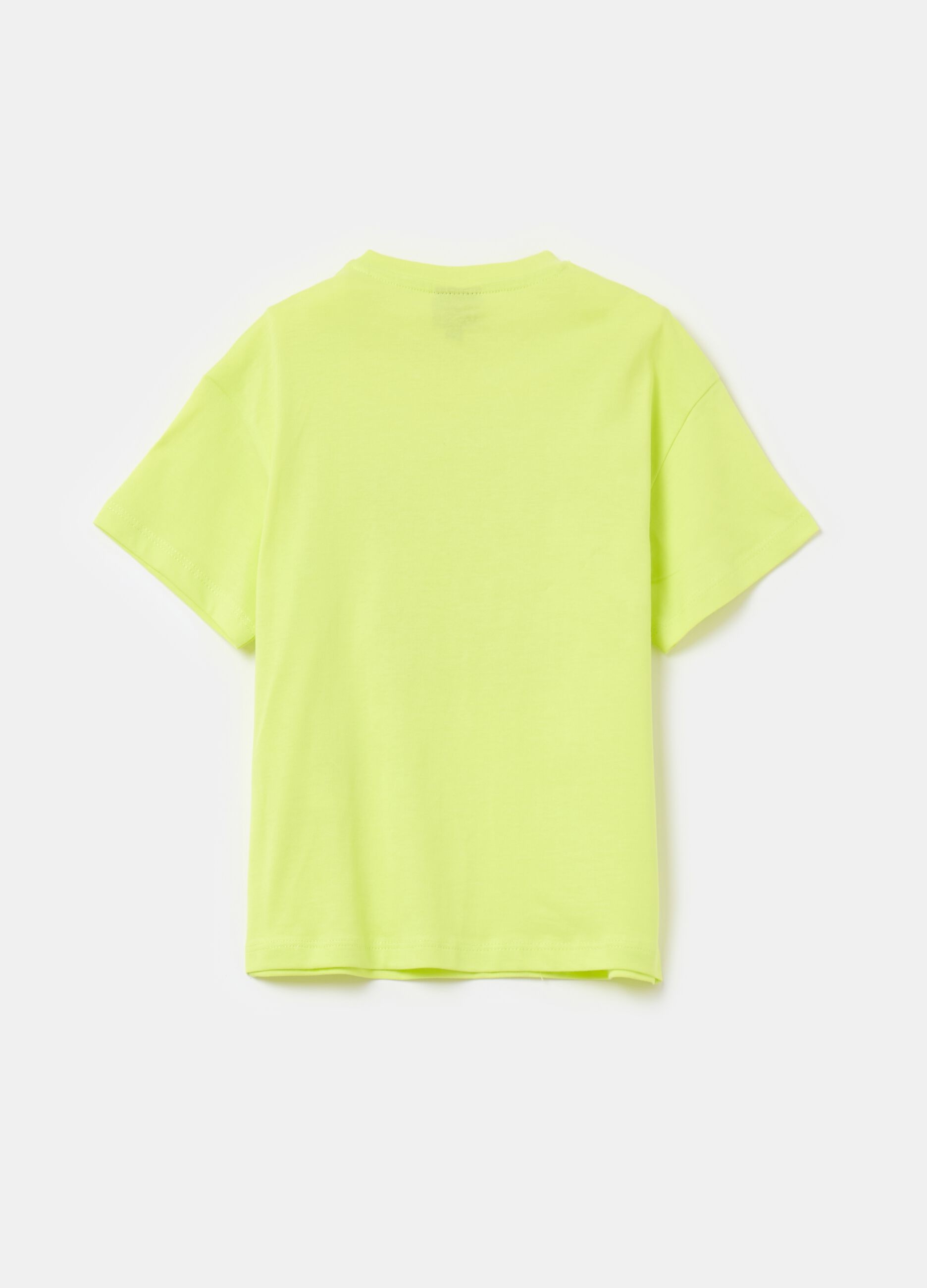 Cotton T-shirt with Yoda print