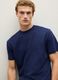 Regular fit blue pure cotton t-shirt_0