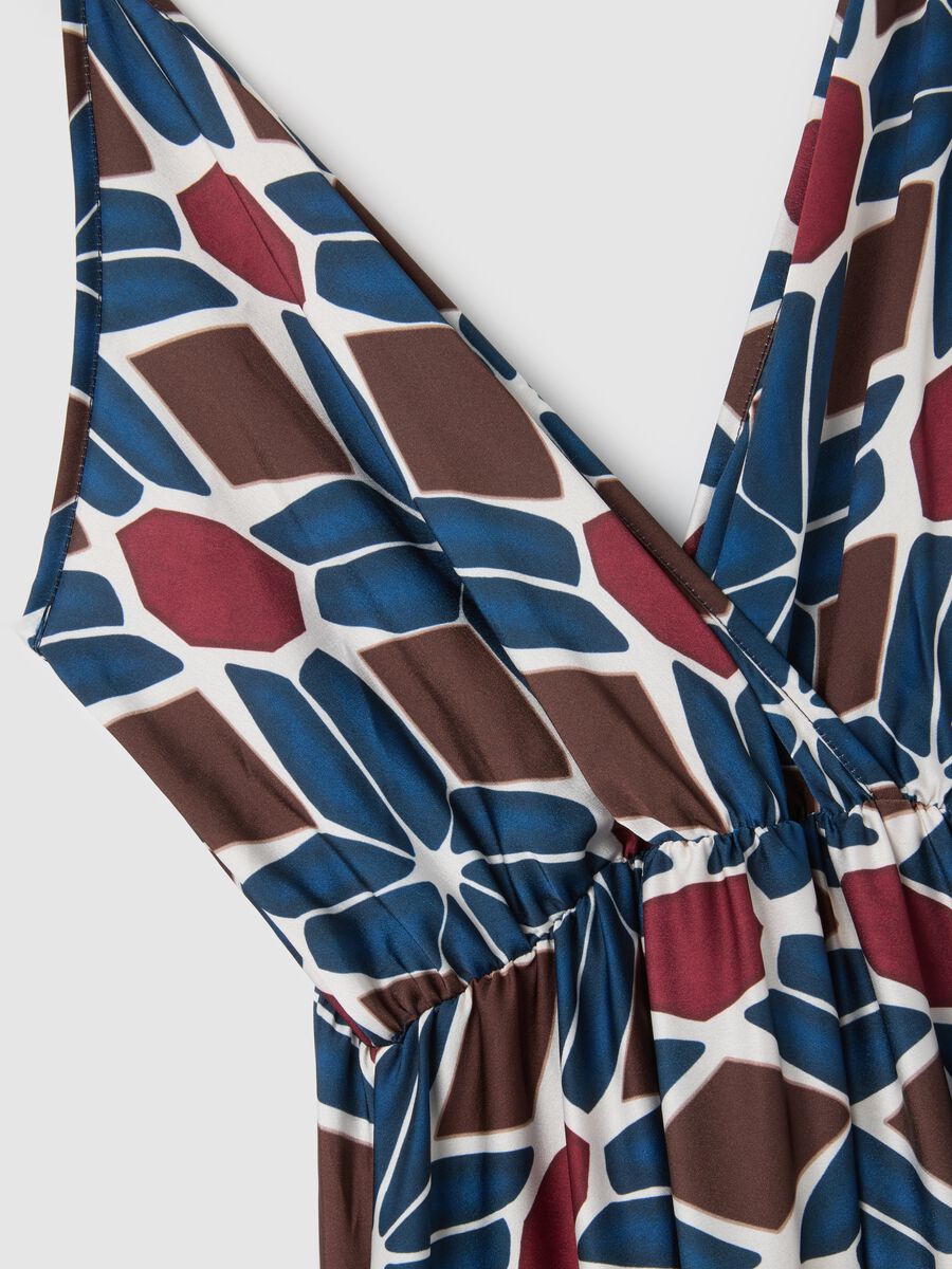 Abito in tessuto elasticizzato multicolor regular fit_5