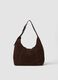 Borsa marrone in vera pelle a spalla_0
