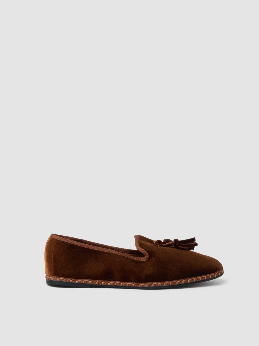 Classic brown furlane with tassels_0