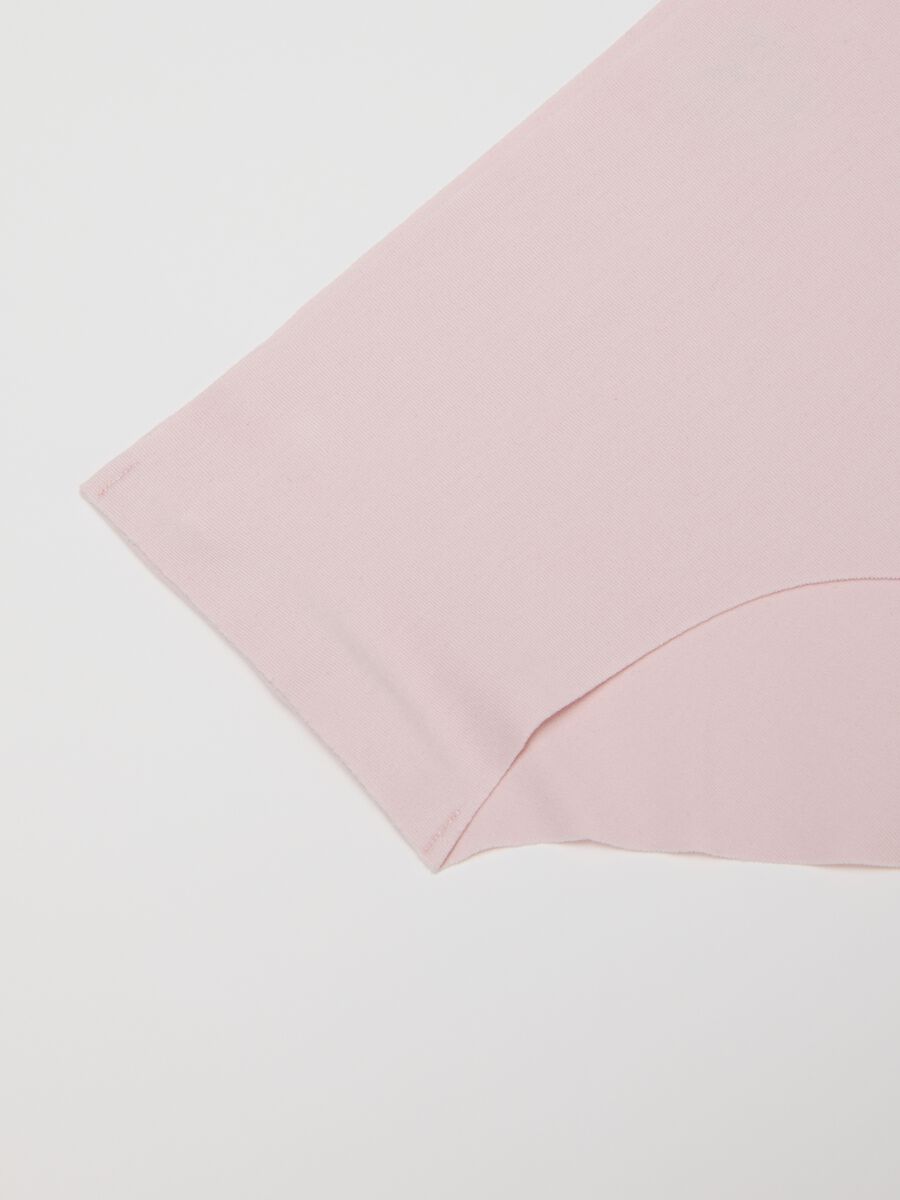 Regular fit pink stretch cotton briefs_5