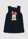 Sleeveless black dress for girls with embroidery_0