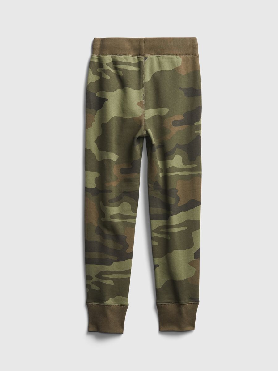 Plush camo joggers with embroidered logo_1
