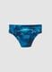 Blue Stretch Fabric Swim Briefs_1