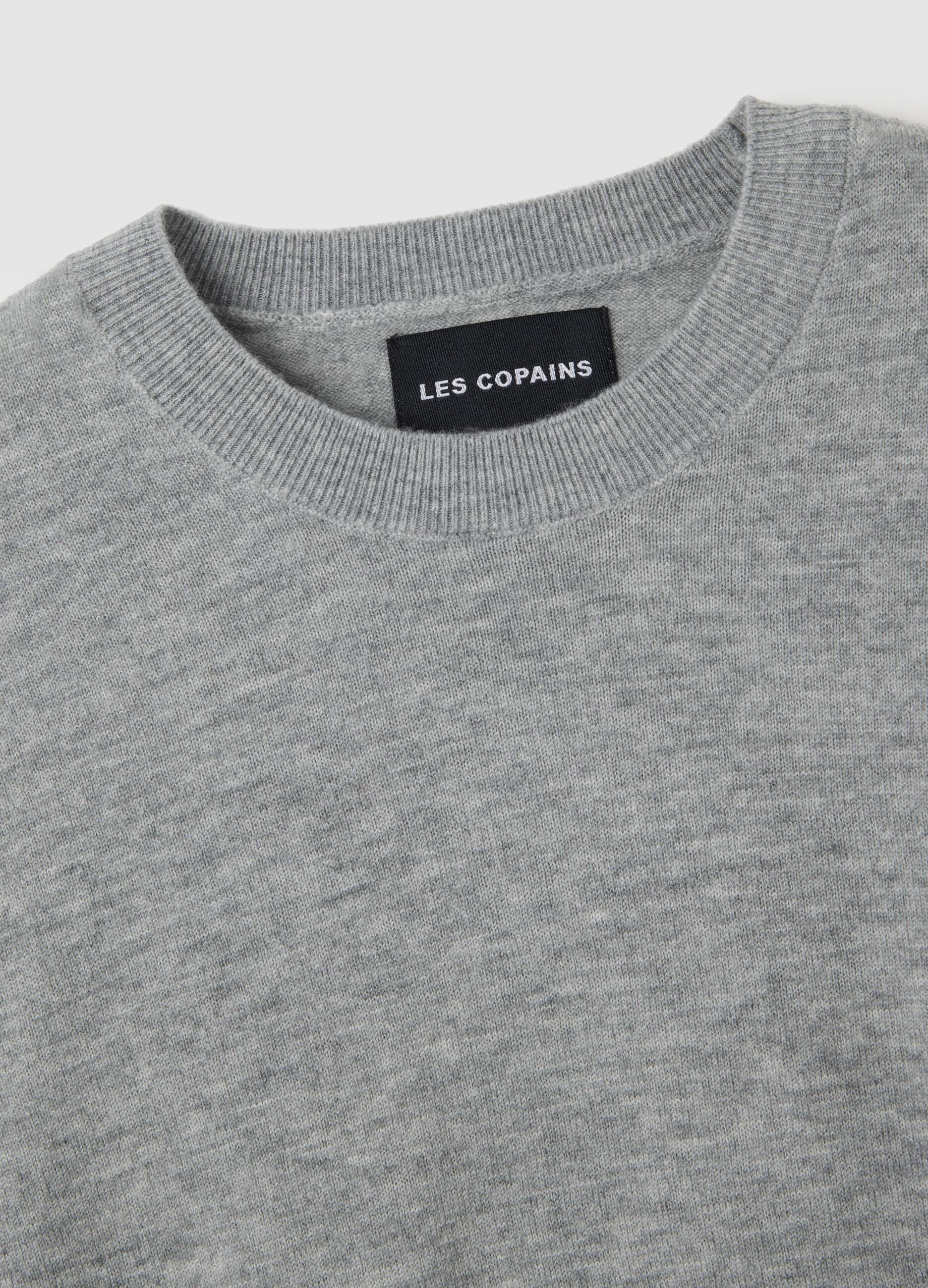 Grey pure wool sweater regular fit