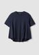 Blue cotton blend short sleeve T-shirt regular fit_4