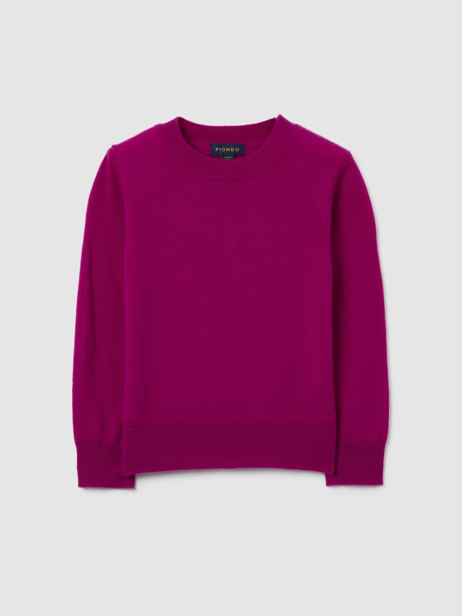 Purple girl's pure wool jumper_3