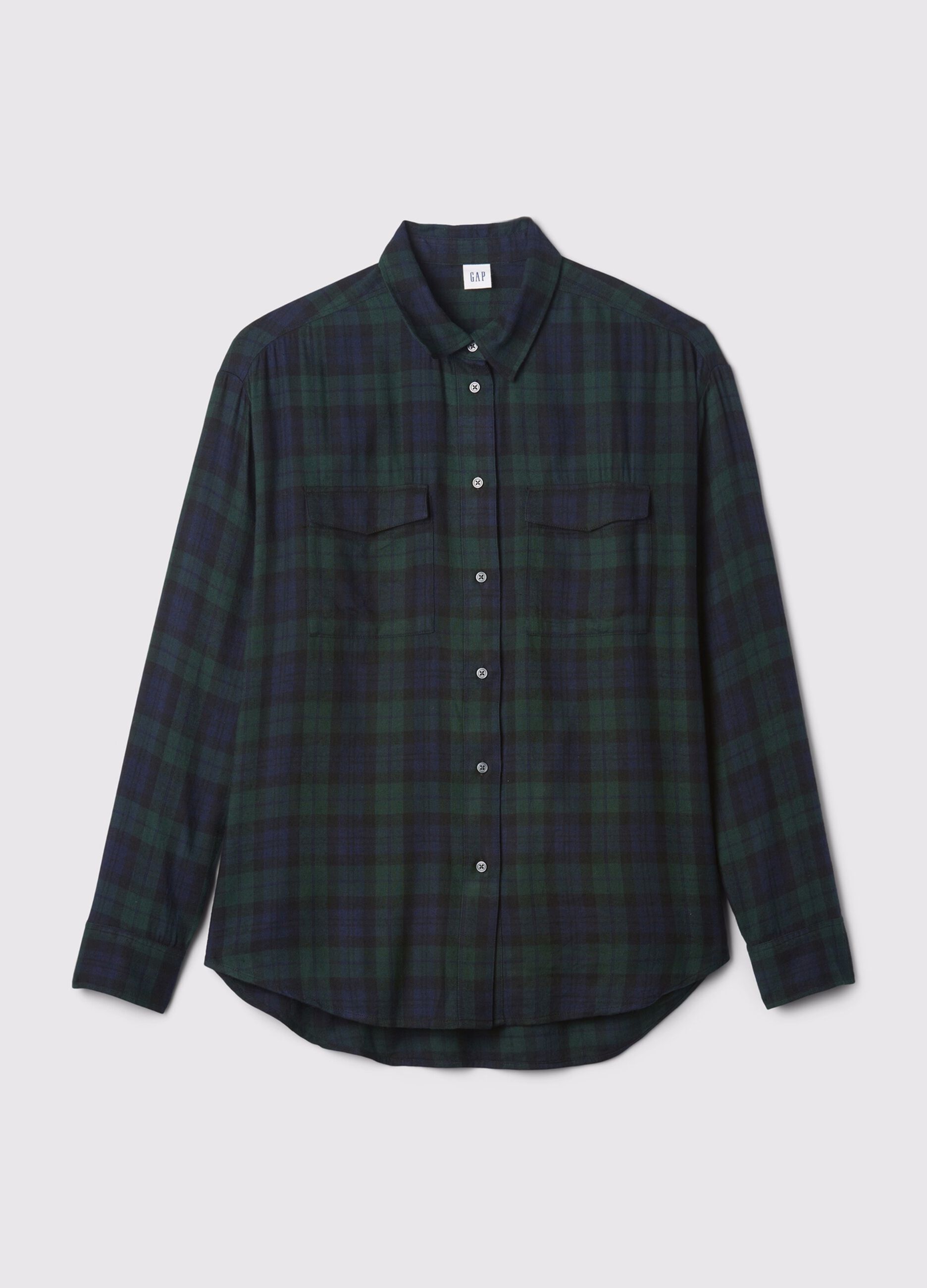 Check flannel shirt with pockets