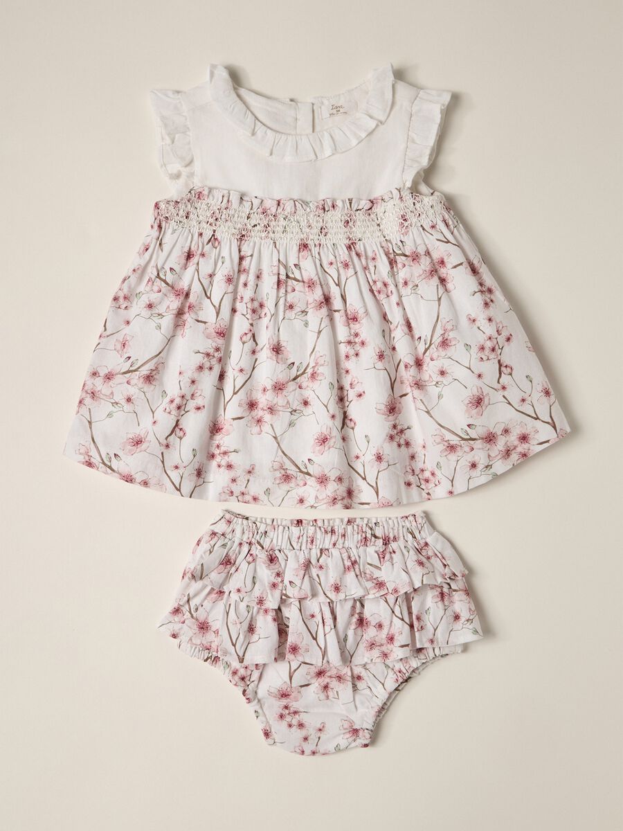 Set newborn dress + shorts in pure cotton IANA_0