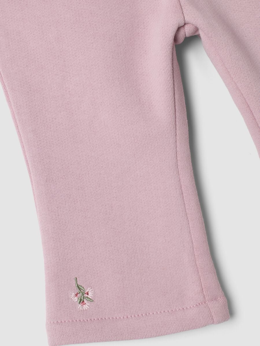 Completo viola in puro cotone organico con colletto e stampa Disney_2