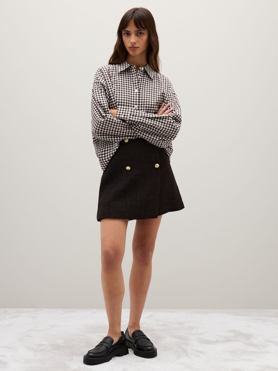 Camicia marrone a quadri _1