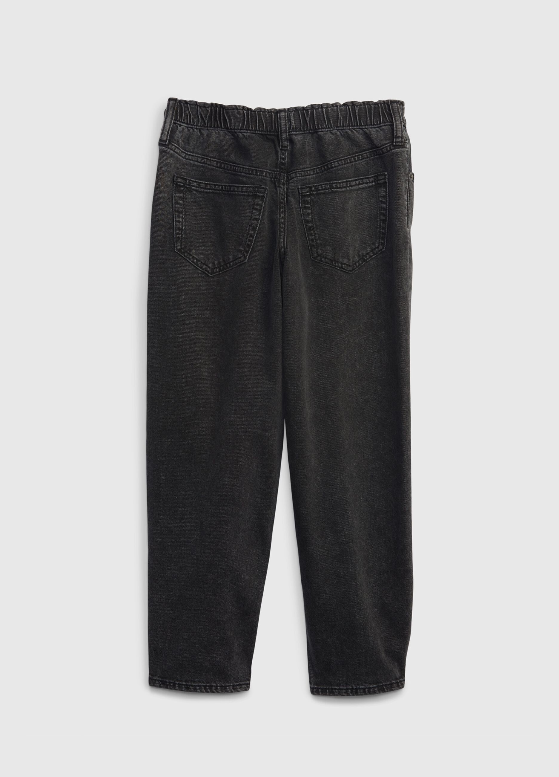 Barrel jeans with elastic waist band