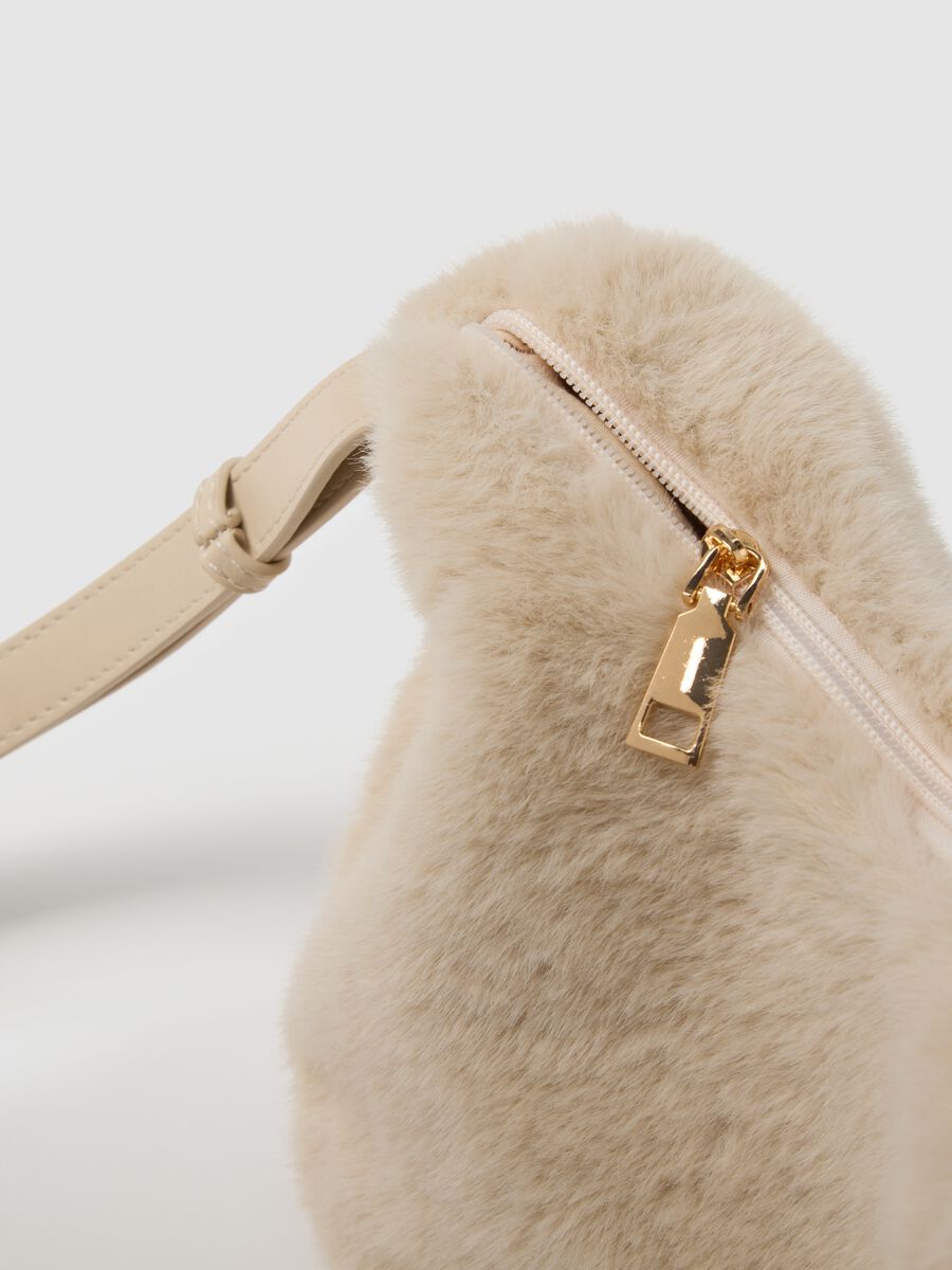 White Shoulder Bag with Zip_1