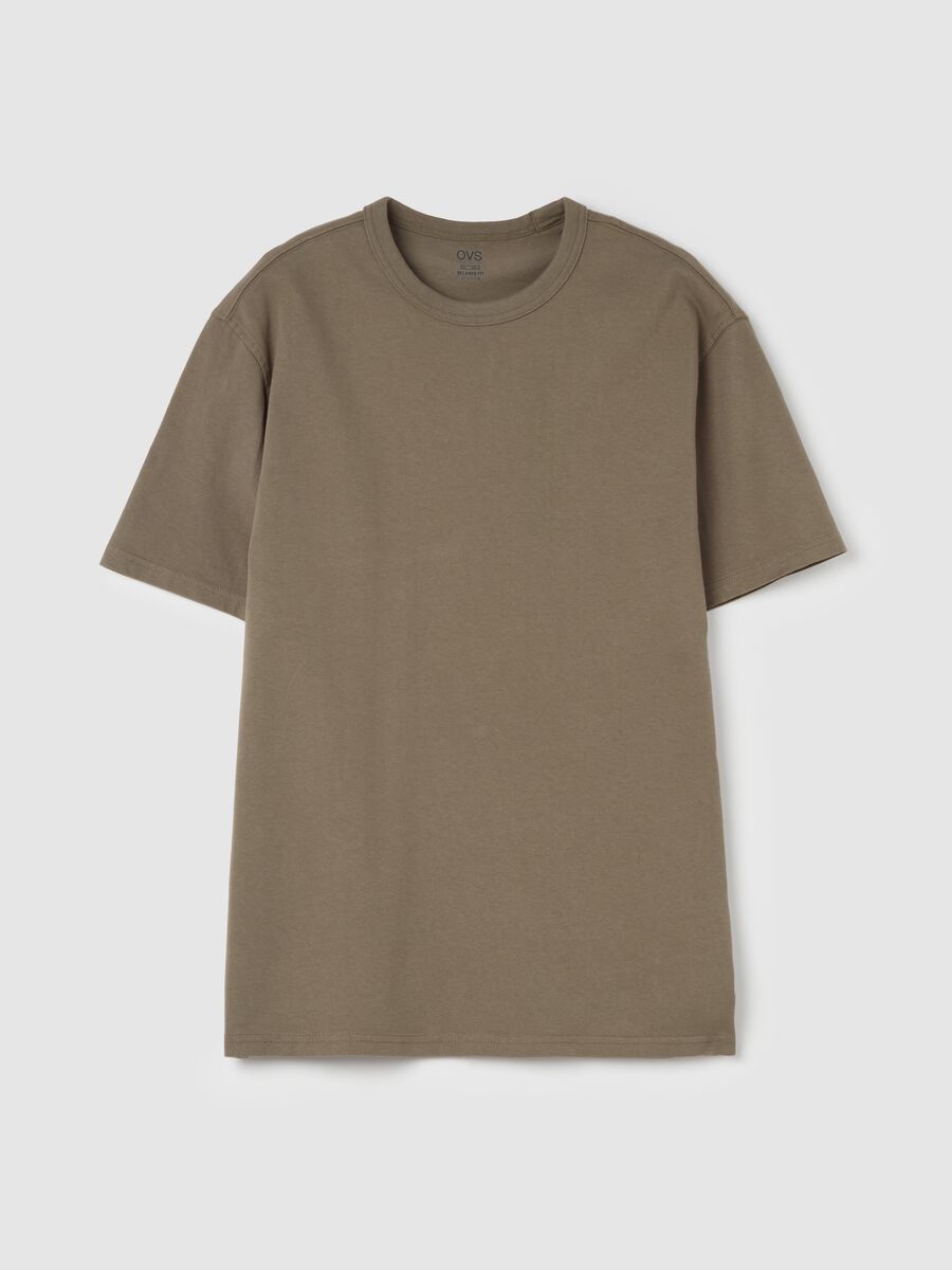 Cotton T-shirt with round neck_4