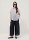 White shirt with light-blue stripes in pure cotton, regular fit_1