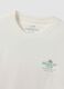 White pure cotton jersey T-shirt with print, regular fit_5