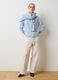 Regular fit light blue pure wool sweater_1