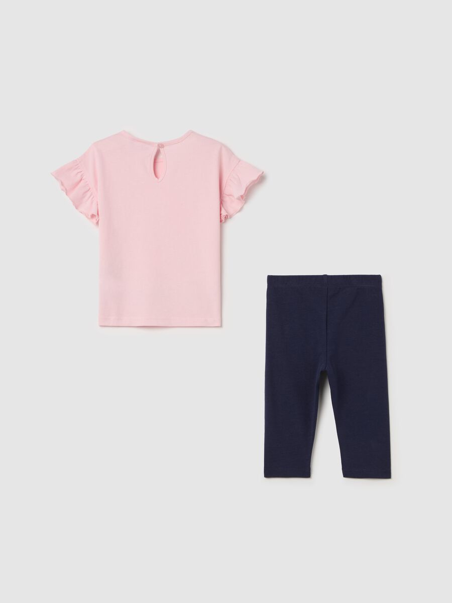 Cotton jogging set with girl kitten print_1