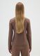 Regular fit brown pure cotton sweater_2