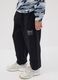 Black pure cotton jogger trousers with "Way Up" graphic for boys_2