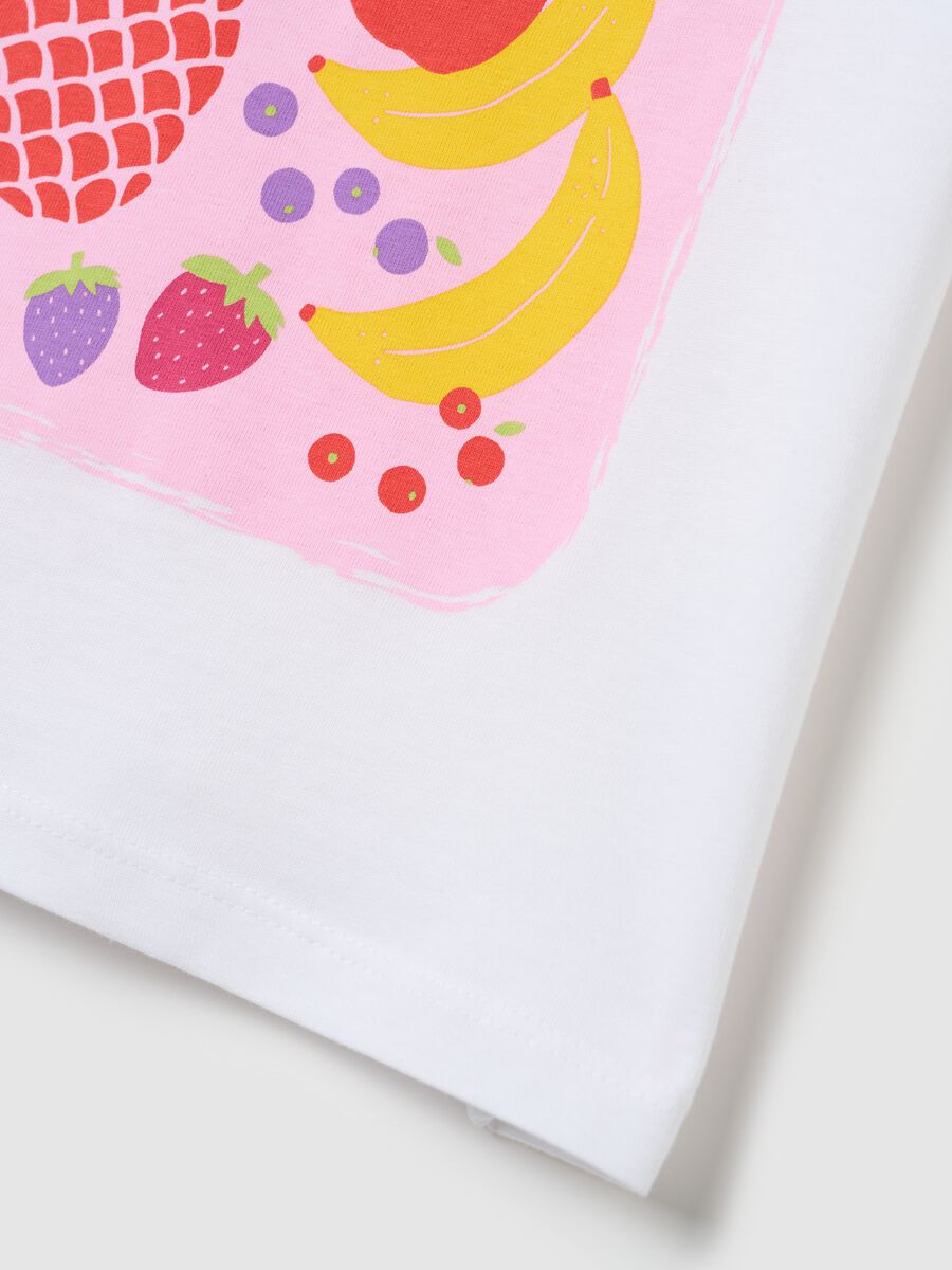 Girls' white pure cotton t-shirt regular fit_2