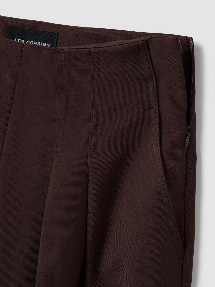 Pantaloni marroni wide leg_5