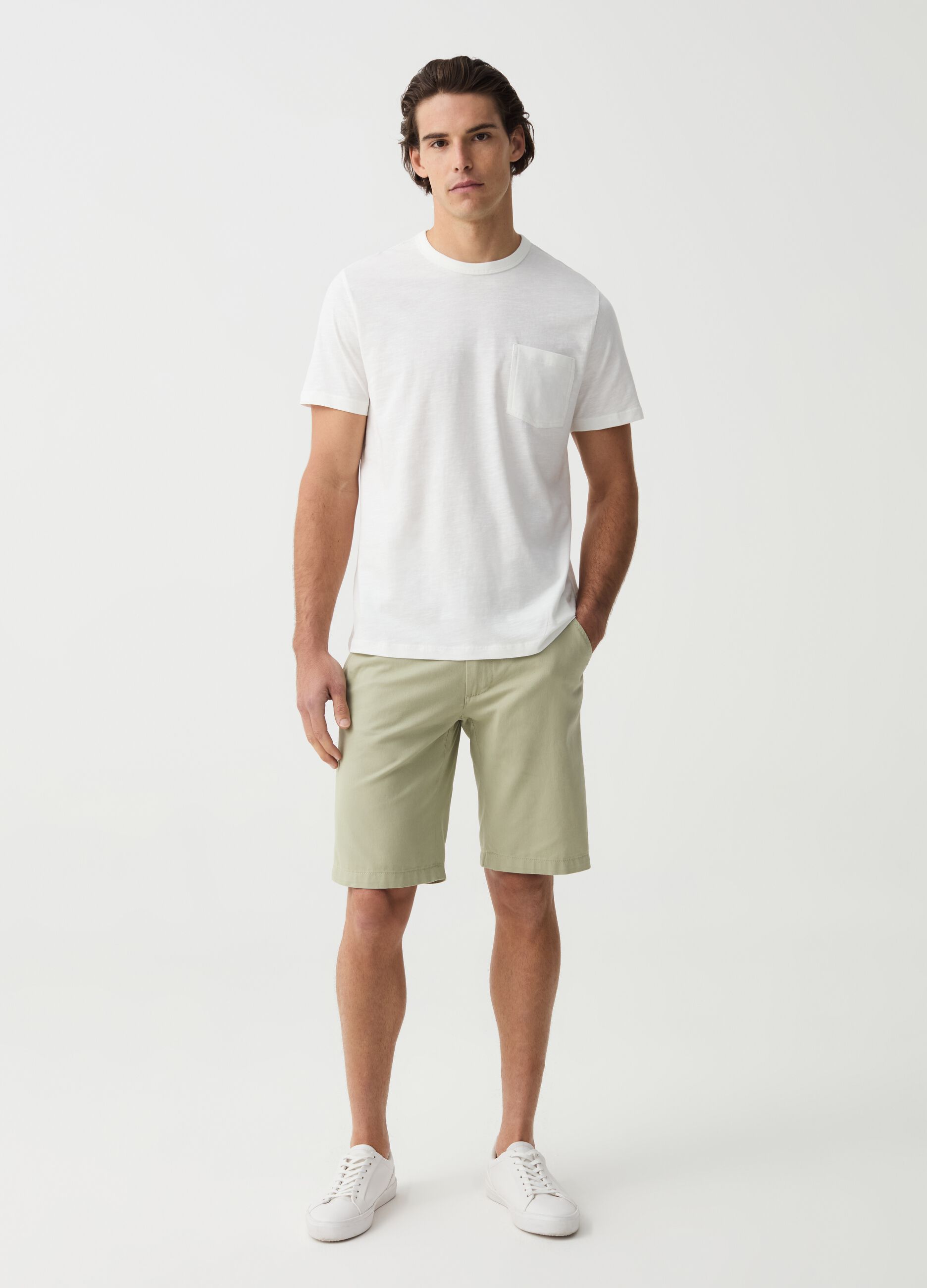 Chino Bermuda shorts in cotton