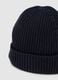 Black Cotton Blend Beanie_2